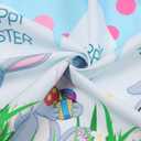 Gorkonpy Easter Dresses for Girls Toddlers Kids Bunny Flower Dress for Spring Party (Blue)