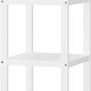 SONGMICS 4-Tier Bamboo Bathroom Shelf, Narrow Shelving Unit, Multifunctional Storage Rack, Corner Rack, for Kitchen, Living Room, Bedroom, Entryway, Bathroom, Cloud White UBCB054W01