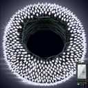 1500 LED 470FT Christmas String Lights, 12 Modes and Timer Memory Dimmable, Plug in Outdoor Waterproof Dark Green Wire Twinkle Fairy Light for for Xmas Yard Tree Wedding Party Outside Decor Cool White