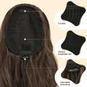 FESHFEN Ponytail Extensions - Drawstring Ponytails Hair Extension Long Curly Wavy Hair Piece Synthetic Pony Tail Hairpieces for Women, Brown & Light Auburn Mixed 18 inch