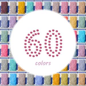 30000 Pcs 60 Colors Diamond Art Painting Beads, 5D Diamond Painting Accessories, Round Diamond Painting Drills Diamonds Flat Bottom Rhinestones for Bead Art Gem Art Craft
