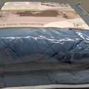 U-NICE HOME Reversible Sofa Cover Couch Cover for Dogs with Elastic Straps Water Resistant Furniture Protector for Pets Couch Cover for 3 Cushion Couch (Sofa, Blue/Beige)