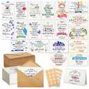 Faithful Finds 120 Pack Christian Greeting Cards Bulk with Envelopes, Religious Encouragement Scripture, 20 Inspirational Bible Verse Designs (4x6 In)