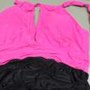 Women's Sexy 1 Piece Swimsuit High Waist Backless Color Matching, Fashionable Beach Swimsuit, Sexy Hot Transparent, XL 