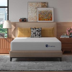 Avenco 12 Inch Full Size Gel Memory Foam Mattress, Cooling Breathable Open-Cell Foam, Pressure Relief & Spine Support, Removable Washable Cover, CertiPUR-US Certified, Mattress in Box for Cool Sleep