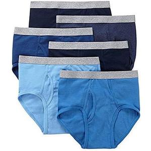 Stafford 6 Pack Blended Cotton Full-Cut Briefs (Blues, Medium)