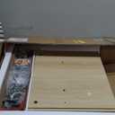 Angel Sar Rattan Nightstands Set of 2, Boho Night Stand with 1 Door, Accent End Table, Wood Bediside Table with Metal Legs&Open Shelf, Natural Wood