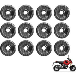 Mokuo Motorcyle Fairing Parts,12Pcs Side Cover Decor Washer in ABS Material Compatible with 2021-2024 Honda Grom Msx 125 SF,Carbon Fibre Color