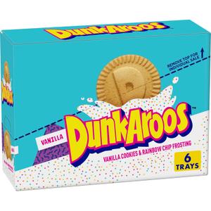 Dunkaroos Vanilla Cookies and Vanilla Frosting with Rainbow Sprinkles, 6 ct (BBD: 09/11/2025)