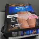 Always Discreet Boutique Incontinence and Postpartum Underwear for Women, Maximum Protection, Large, Rosy, 18 Count