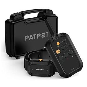 PATPET Dog Training Collar with Remote- 3/4 Mile Range E Collar Waterproof Rechargeable Shock Collar for Large Dog(15-140lbs)
