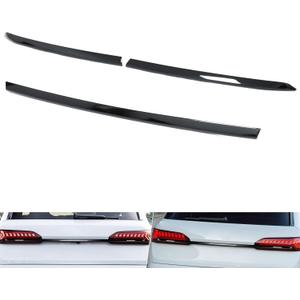 3Pcs Stainless Steel Rear Trunk Cargo Tail Gate Cover Molding Trim Strip Black Fit for Audi Q7 SQ7 2020 2021 2022 2023