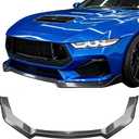 3PCS Front Bumper Lip Spoiler for 2018 2019 2020 2021 2022 Ford Mustang, Carbon Fiber Style, ABS Material