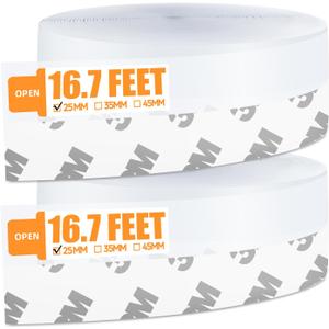 33.5 Ft Weather Stripping Door Seal Strip, Silicone Tape for Draft Stopper, Self Adhesive Shower Door Bottom Seal and Insulation Strip for Door Frame, Windows and Glass Gaps (Transparent, 25+25mm)