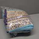 WONGS BEDDING Boho Queen Quilt Set, Blue Purple Bohemian Queen Quilt Bedding Set, Lightweight Microfiber Bed Decor Bedspread for All Season 96"x90"(3 Pieces)