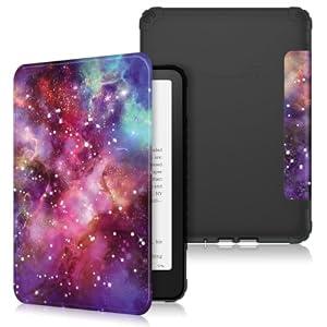 Xuanbeier Case Compatible with Kindle Paperwhite 7 inch (12th Generation)-2024 Release,Soft TPU Transparent Back Protective Cover with Auto Wake/Sleep,Galaxy