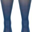NuVein Sheer Compression Stockings, 15-20 mmHg Support, Women's Medium Denier Nylons, Knee High, Closed Toe, Blue, 2X-Large