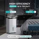 Kesnos 150 Pints 2025 Energy Star Dehumidifier with Pump for Space up to 7,500 Sq. Ft., 1.85 Gal Water Tank with Drain Hose, Idear for Commercial and Industrial Large Room, Basement, Home, Warehouse