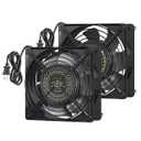 DEWENWILS 2 Pack 120V AC Fan, Waterproof Exhaust Fan 120mm, 18W 2850RPM 90CFM, DIY Cooling Fan for Refrigerator, Computer Case, Compressor Engine, Generator, UL Listed