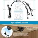 Litever LED Safe Light Kit. Human Motion Sensor Activated. 6 Slim LED Light Bars. Linkable Extendable Plug-in for Gun Safe, Locker, Closet, Showcase, in-Cabinet Under Counter Pantry. Daylight 5000K
