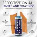 Eyeglass Gel Lens Cleaner Spray Kit - 2 x 8oz and 1 x 2oz Gel Eyeglasses Cleaner Spray Bottle + 2 Microfiber Cloth for Cleaning - Safe for All Lenses (AR Coated Included)