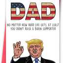 5 x Funny Fathers Day Card for Dad, Humor Father's Day Card Gift from Wife Son Daughter, Birthday Greeting Card for Dad, Unique Daddy Cards