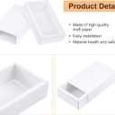 Zonon 30 Pieces Kraft Paper Drawer Box, Mini Crafts Cardboard Gift Boxes for Business and Soap Jewelry Candy Wedding Party Favors Present Packaging Organizer (White)
