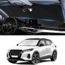 Custom Fit Nissan Kicks Windshield Sunshade 2018 2019 2020 2021 2022 2023 2024 2025 for Kicks, S, SV, SR Crossover Accessories Front Window Shades Car Shield Cover 240T Sun Visor Blocks UV Rays