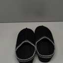 Litfun Memory Foam Slippers for Women Cozy Warm House Shoes Indoor and Outdoor (7.5-8, Black)