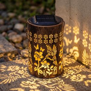 Solar Lanterns Outdoor Waterproof, Mothers Day Gifts for Mom, Hummingbird Garden Decor Gift for Women or Grandma, Hanging or Tabletop Lantern for Patio, Porch and Backyard