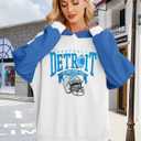 BANGELY Game Day Hoodie Women Cute Football Graphic Pullover Sweatshirt Football Season Sweaters Fans Y2k Casual Holiday Tops (White, S)