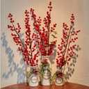 Artificial Christmas 3-Piece Set Flocked with Mixed Xmas Decorations Ceramic White Bottles