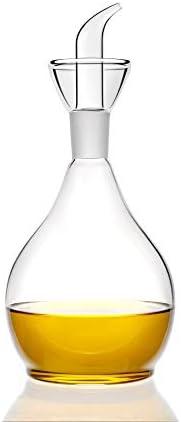 HAIZEEN 18ounce/ 550 ml Olive Oil Dispenser Oil Bottle Glass with No Drip Bottle Spout
