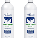 Dr. Brown's Bottle & Dish Soap for Baby Bottles and Baby Accessories, Plant-Derived, Fragrance-Free, 16 fl oz, 2 Pack