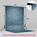 ZTHMOE 5x7ft Fabric Blue Abstract Texture Photography Backdrop (No Stand No Clips) Portrait Photoshoot Background Adult Newborn Child Headshot Photo Studio Props Booth Rod Pocket On Top