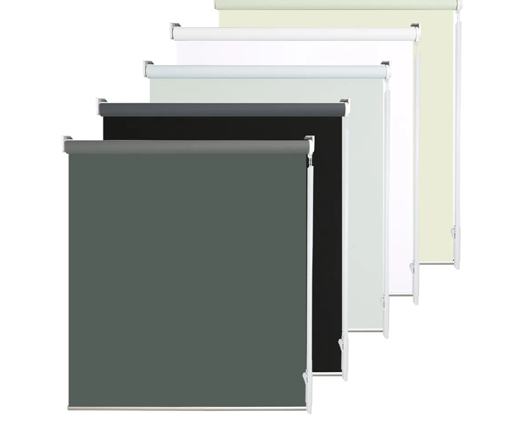 Allbright 100% Blackout Cordless Roller Shades for Windows, Thermal Insulated UV Protection, Window Roller Blinds for Home, Bedroom, Kitchen, Bathroom, 34" W x 72" H, Dark Grey