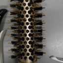 AIMIKE Round Hair Brush, 1 inch Barrel with Boar Bristles, Nano Thermal Ceramic & Ionic Tech, for Blow Drying, Styling, Curling and Shine + 4 Clips (Gold, Unisex, Fine Hair, Short Hair, Anti-Frizz)