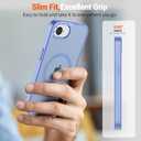 SUPFINE Magnetic for iPhone 17e Case/iPhone 16e Case with Screen Protector (Compatible with MagSafe)(Military Grade Drop Protection) Translucent Matte with Anti-Fingerprint Phone Case,Blue Purple