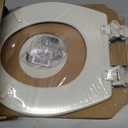 Bemis 500EC Durable Wood Toilet Seat with Easy Clean Hinges, Made in USA, Round, Biscuit