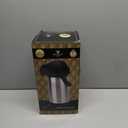 Airpot Coffee Dispenser 74 oz (2.2L) with Pump, Cleaning Brush, and Table Tent Sign - Stainless Steel Insulated Carafe - 24 Hour Heat Retention - 36 Hour Cold Retention - 2 Gifts are included