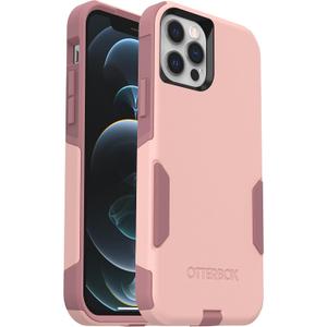 OtterBox iPhone 12 & iPhone 12 Pro Commuter Series Case - Ballet Way (Pink Salt/Blush), Slim & Tough, Pocket-Friendly, with Port Protection, Pink