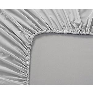 Premium Quality 1 Piece Fitted Sheet (Bottom Sheet Only) 12" inches Deep Pocket 800 Thread Count Egyptian Quality Cotton Solid Pattern King Light Grey