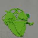 Women Halter Bikini Set - Two Piece Triangle Swimsuit Tie Bathing Suit 2025 Cute Swimwear (Medium, Neon Green)