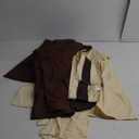 Men's Costume Robe Adult Male Tunic Costume Hooded Uniform Full Set Halloween Cosplay Cloak, Large