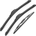 3Pcs Windshield Wipers for Chevrolet Chevy Trailblazer 2002-2006, Chevrolet Trailblazer EXT 2002-2006, Original Equipment Automotive Replacement Windshield Wipers- 22"/22"/16" (Pack of 3) J- HOOK (22''+22''+16''(Front & Rear Windshield Wiper))