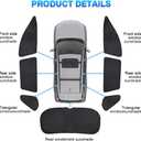 T TGBROS Windshield Sun Shade for Toyota RAV4 2019-2025 2026 Car Window Shades Thicken UV Block and Blackout Privacy Foldable Sunshades 7PCS Accessories Keep Cool Sun Visor Covers