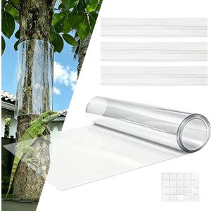 Iguana Tree Wrap for Iguana Prevention, Thickened PET Plastic Tree Trunk Protector Guard for Damaged Bark, Anti-Reptiles Climbing Barrier Tree-Safe Guard with Tape & Nano Adhesive(94.5*15.75in)