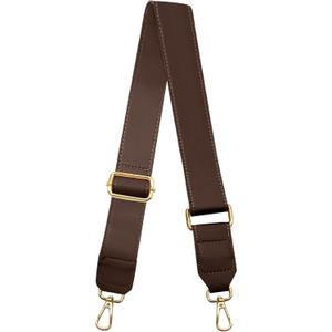 PHITUODA Brown Leather Purse Strap Wide Adjustable Shoulder Purse Strap Handbags Replacement Crossbody Straps with Swivel Clasps, 33~55 inch