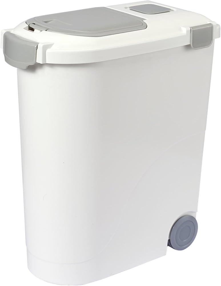 Ashfield & Harkness: Airtight Pet Food Storage Container - 30lbs/36 Qt, Grey - Lightweight Bin, Measuring Scoop, Snap Latch, Dogs-Cats-Animal Supplies