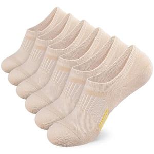 Airacker No Show Socks Womens Athletic Cushioned Low Cut Sports Running Ankle Socks for Women 6 Pairs, Size 5-8